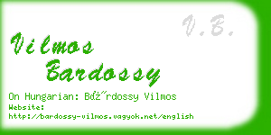 vilmos bardossy business card